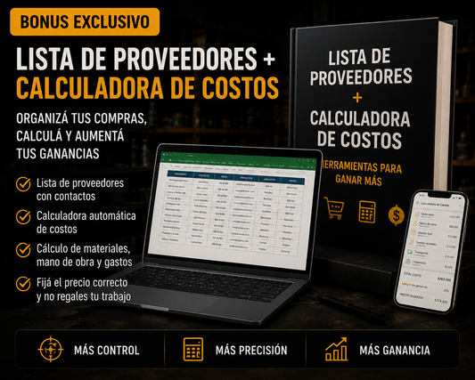 Cada vez que comprás material de más... perdés plata.